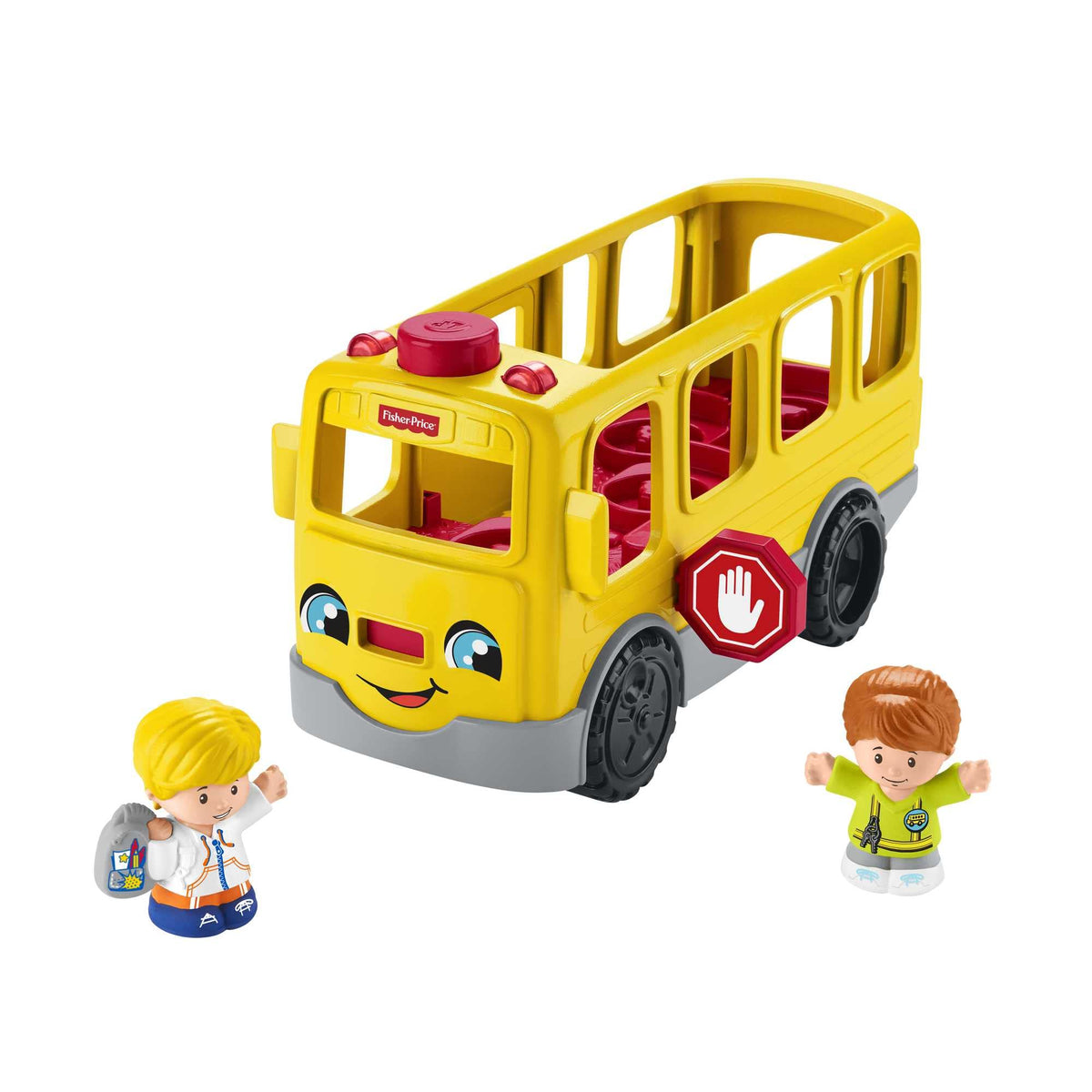 Fisher-Price HJN36 - Little People School Bus - Multilingual Version, Slide Toy with Music for Toddlers and Preschool Children from 1 Year