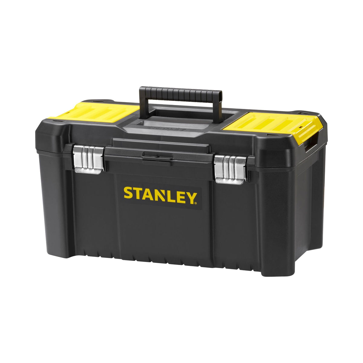 STANLEY STST1-75521 Essential 19 Toolbox with Metal latches, Black/Yellow, Inch