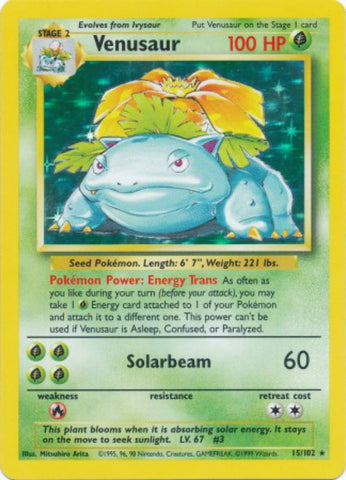 Pokemon - Venusaur (15/102) - Base Set - Holo