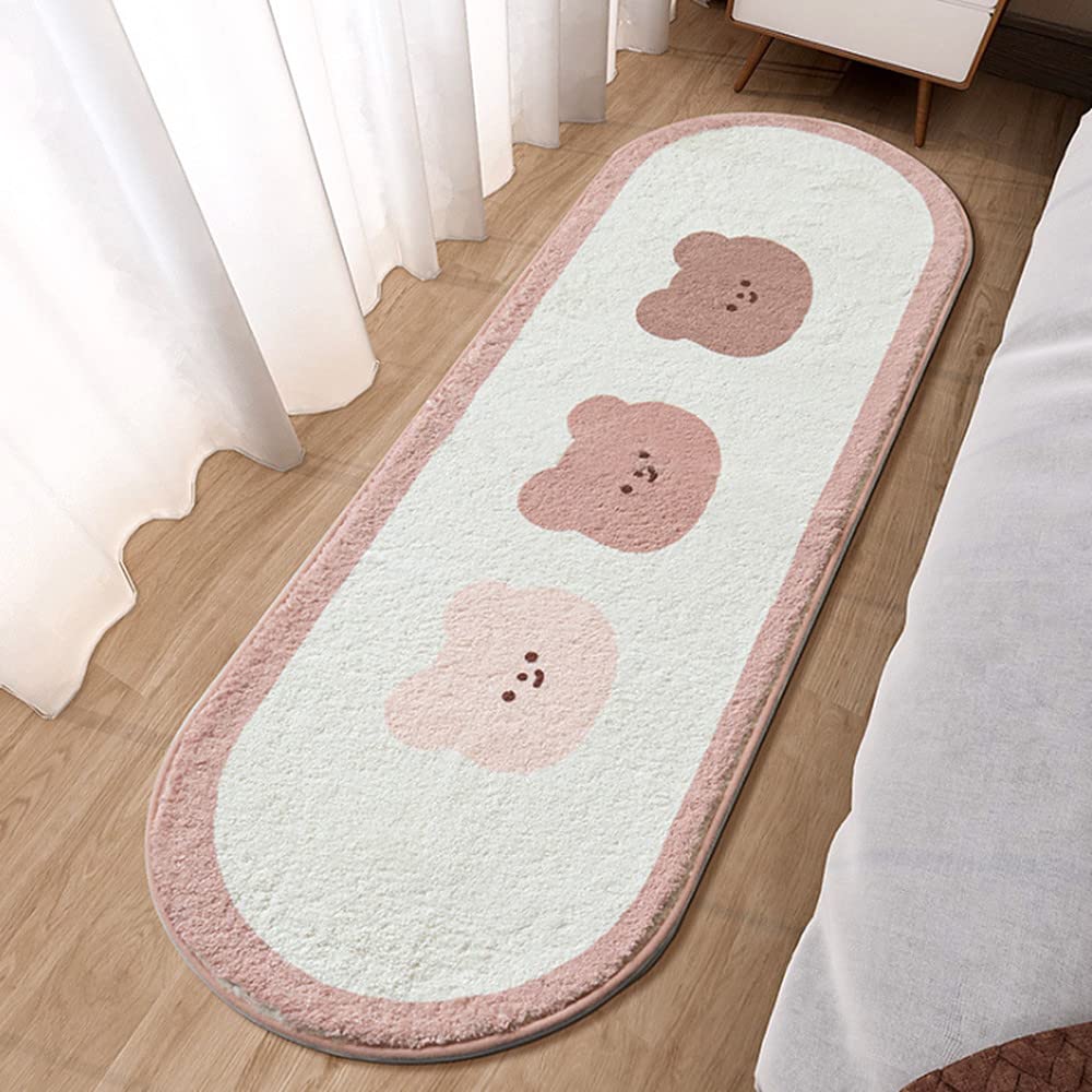 Poowe Morden Soft CuteArea Rugs, Super Soft Fluffy Rug for Living Room Carpet for Bedroom Home Decor Kids Play Room Nursery Rug (20" x 47.2",Brown Bear)