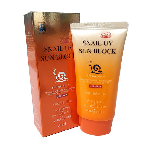 Jigott Snail UV Sun Block Cream SPF50 + PA +++ (children combined) / Korean Cosmetics (1), 50ml