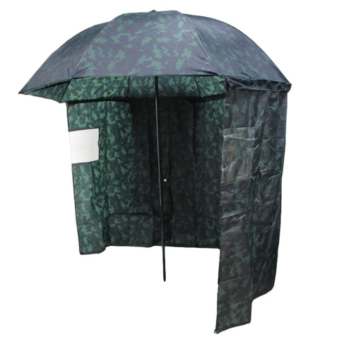 NGT Carp Fishing 45" Camo Umbrella Brolly System + Zip on Side Sheet & Tilt Function