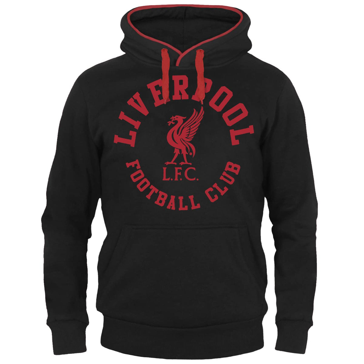 Liverpool FC Official Football Gift Mens Graphic Fleece Hoody Large Black