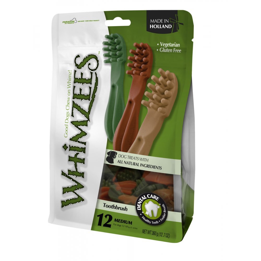 Whimzees Toothbrush Medium 11 Cm 12pk (Pack of 6)