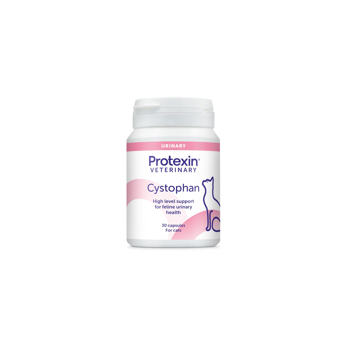 Protexin Veterinary Cystophan - Urinary Health and Bladder Support for Cats with N-acetyl D-glucosamine, Hyaluronic Acid and L-tryptophan - 30 Capsules, FV2221