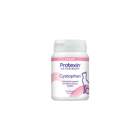 Protexin Veterinary Cystophan - Urinary Health and Bladder Support for Cats with N-acetyl D-glucosamine, Hyaluronic Acid and L-tryptophan - 30 Capsules, FV2221