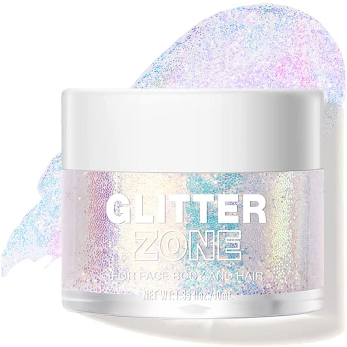 Melemando Holographic Body Glitter Gel 8 Colors Changing Ultra-fine Glitter Gel Long Lasting Waterproof Glitter Gel Makeup for Face Body Lip and Hair (Color 01)