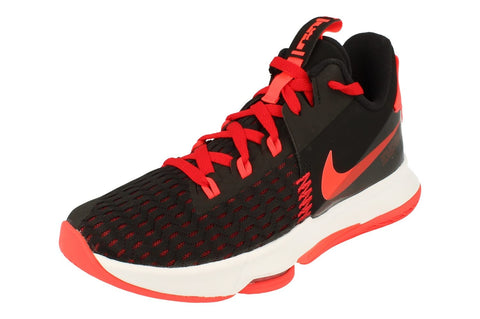 Nike Lebron Witness V Mens Basketball Trainers CQ9380 Sneakers Shoes (UK 11 US 12 EU 46, Black Bright Crimson 005)