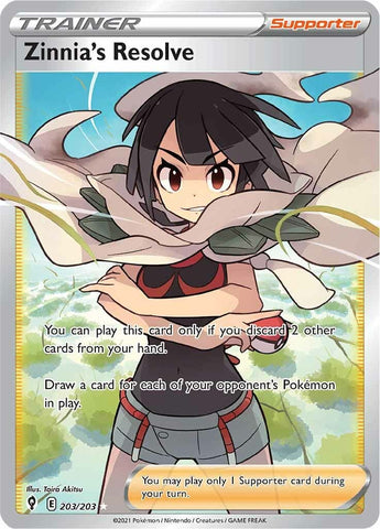 Zinnia's Resolve - 203/203 - Ultra Rare (Full Art) - Sword & Shield - Evolving Skies