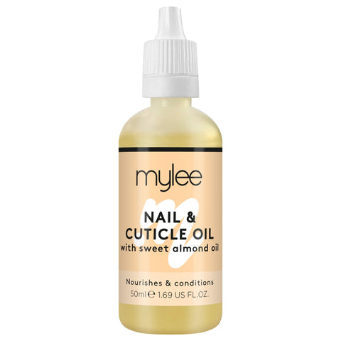 Mylee Sweet Almond Nail & Cuticle Oil 50ml, - Deeply Hydrating & Nourishing Cuticle Conditioner Oil, Non-Greasy Formula and Leaves No Sticky Residue, Lightly Scented With Almond Oil