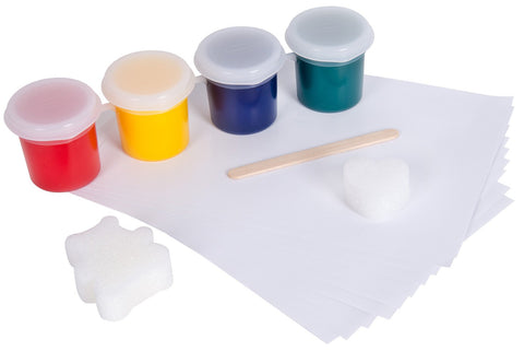 RoseArt Washable Finger Paints Set Includes Paint Paper Sponges and Wood Spatula Packaging May Vary (CYM28)