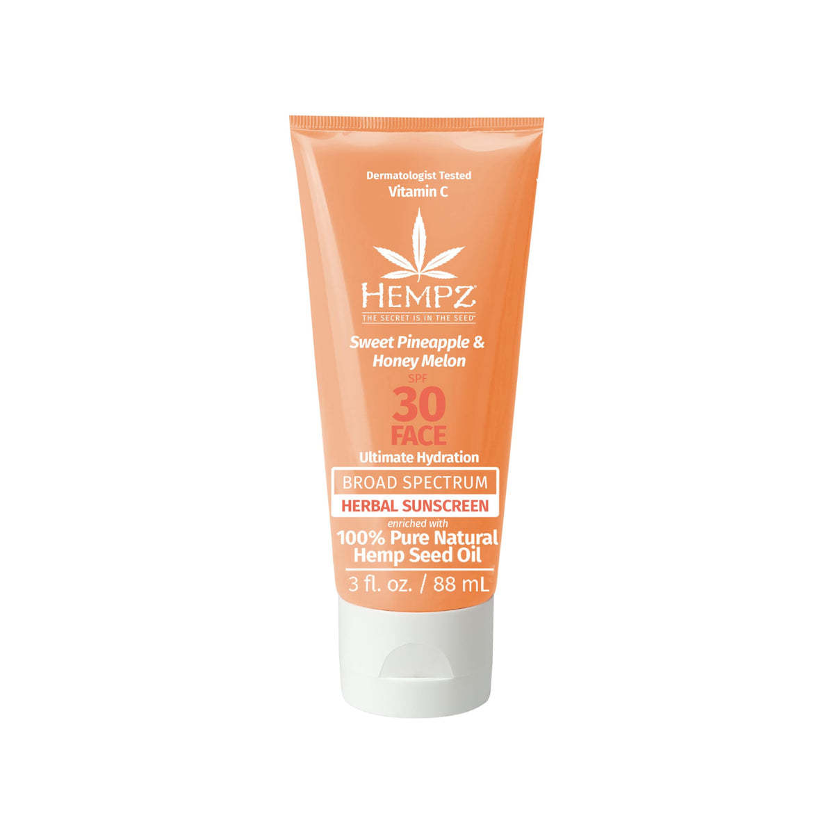 Hempz Sweet Pineapple & Honey Melon Herbal Facial Sunscreen 3 oz. SPF 30