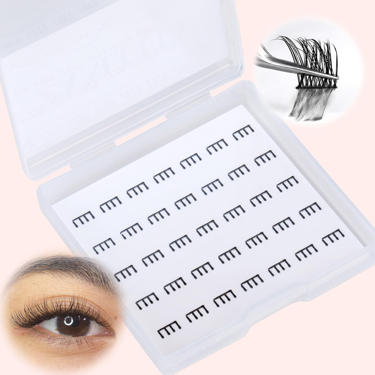 Self Adhesive Eyelashes Clusters Strip 210Pcs Press on Lash Clusters Strips No Glue zanlufly Black Self-stick Replacement of Lash Glue Instantly Application