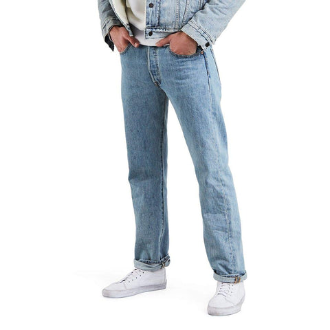 Levi's Men's 501 Original Fit Jeans (Also Available in Big & Tall), Light Stonewash, 28W x 30L