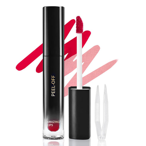 DAGEDA Peel off Lip Stain and Lip Liner, Tattoo Color Lip Tint, Long Wear, Waterproof Lip Tint Stain with Tweezers, Lip Stain Peel off with Matte Finish Lip Makeup (01 Light Pink)