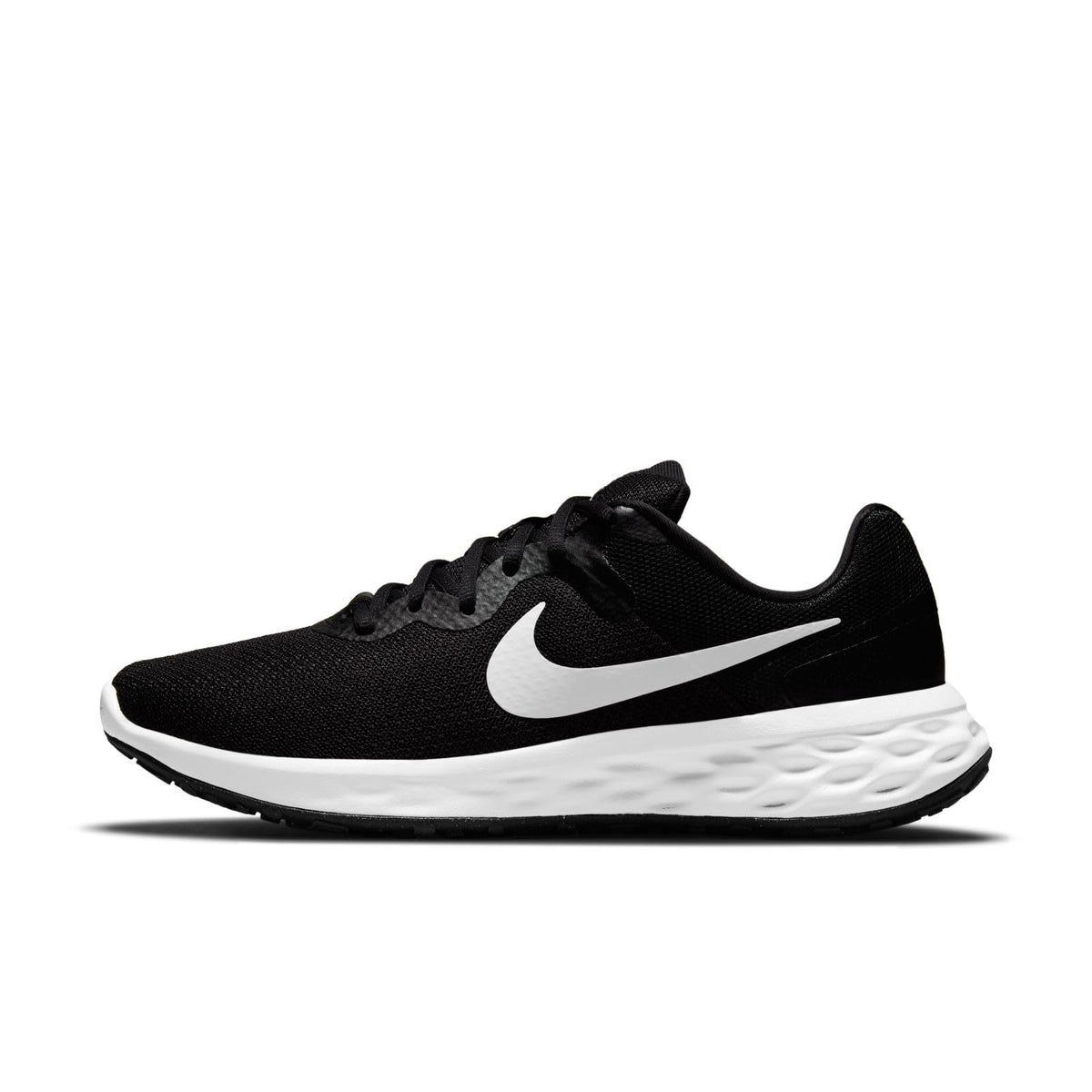 Nike boys Revolution 6 Running Shoes, Black/White, 6 Big Kid