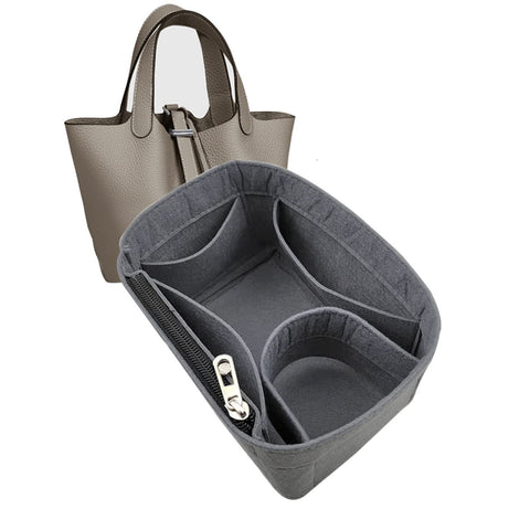 Lckaey picotin 18 bag insert Organizer insert for picotin strap 1098grey-S