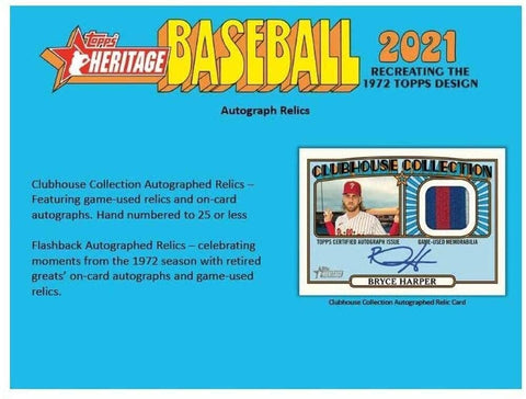 Topps 2021 Heritage Baseball Retail Fat Pack (Set of 3)