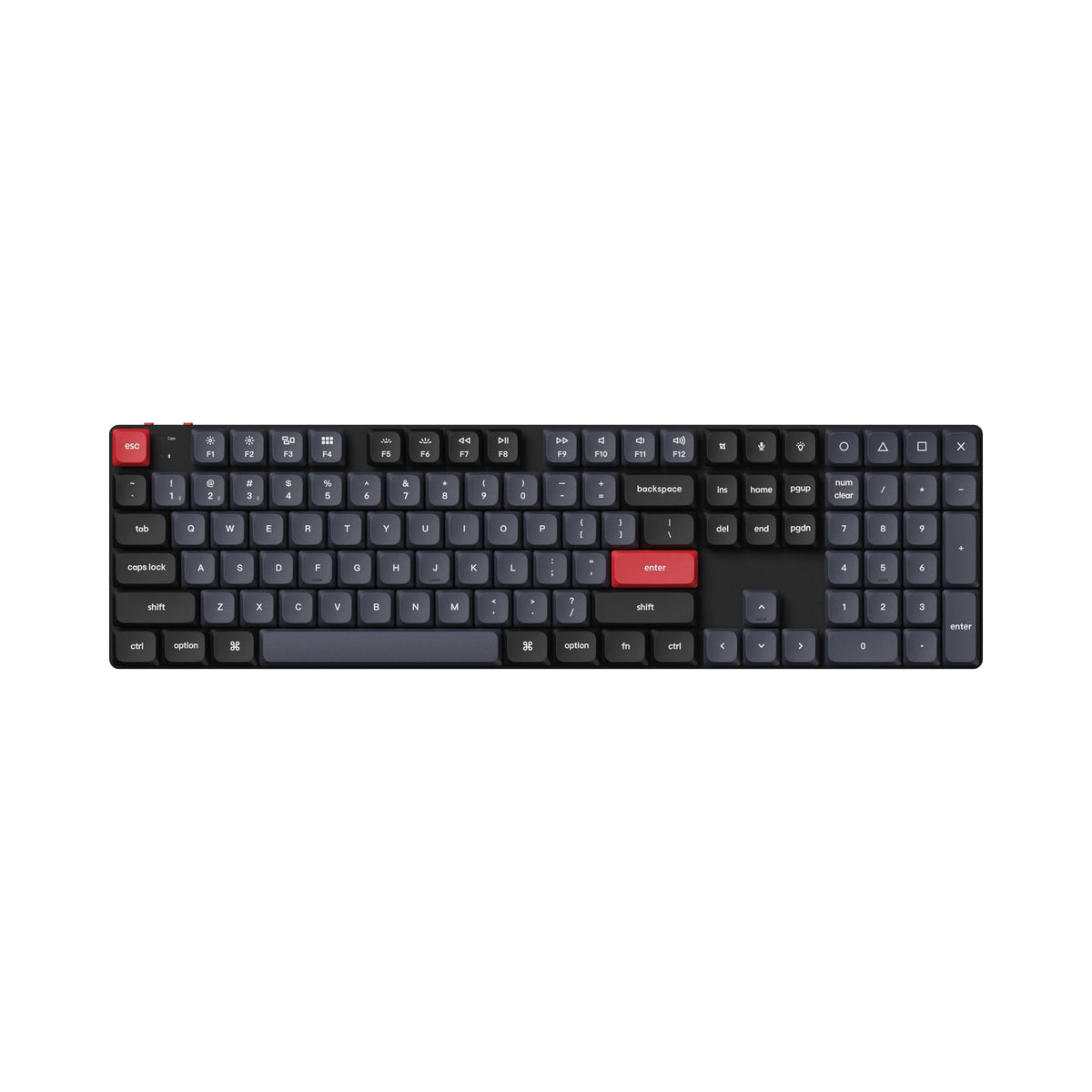 Keychron K5 Pro Wireless Custom Mechanical Keyboard, 100% Full Size Layout Hot Swappable Programmable, Ultra-Slim RGB Backlit Low Profile Gateron Brown Switch Bluetooth/Wired for Mac Windows Linux