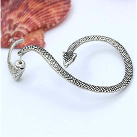 Yheakne Punk Snake Cuff Earrings Silver Snake Ear Climber Earrings Cartilage Ear Crawler Earrings Gothic Serpent Clip on Wrap Earrings Jewelry for Women and Teen Girls