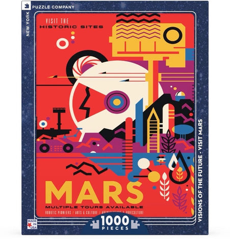 New York Puzzle Company - NASA Visit Mars - 1000 Piece Jigsaw Puzzle for Adults by Invisible Creature