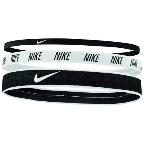 NIKE HEADBANDS MIXED WIDTH ( 3 PACK ) - BLACK / WHITE