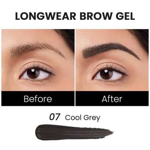 Kaely Tinted Brow Setting Gel,Eyebrow Gel Makeup,maquillaje gel para cejas,Eye Brow Lift Fast Sculpt,Cruelty Free,Long Lasting Waterproof Cosmetics,07 COOL GREY