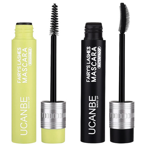 UCANBE Mascara Volume and Length Waterproof Thrive Mascara Black Curling Long-Stay, Smudge-Proof, No Flaking, No Clumps, Hypoallergenic Tubing Mascara