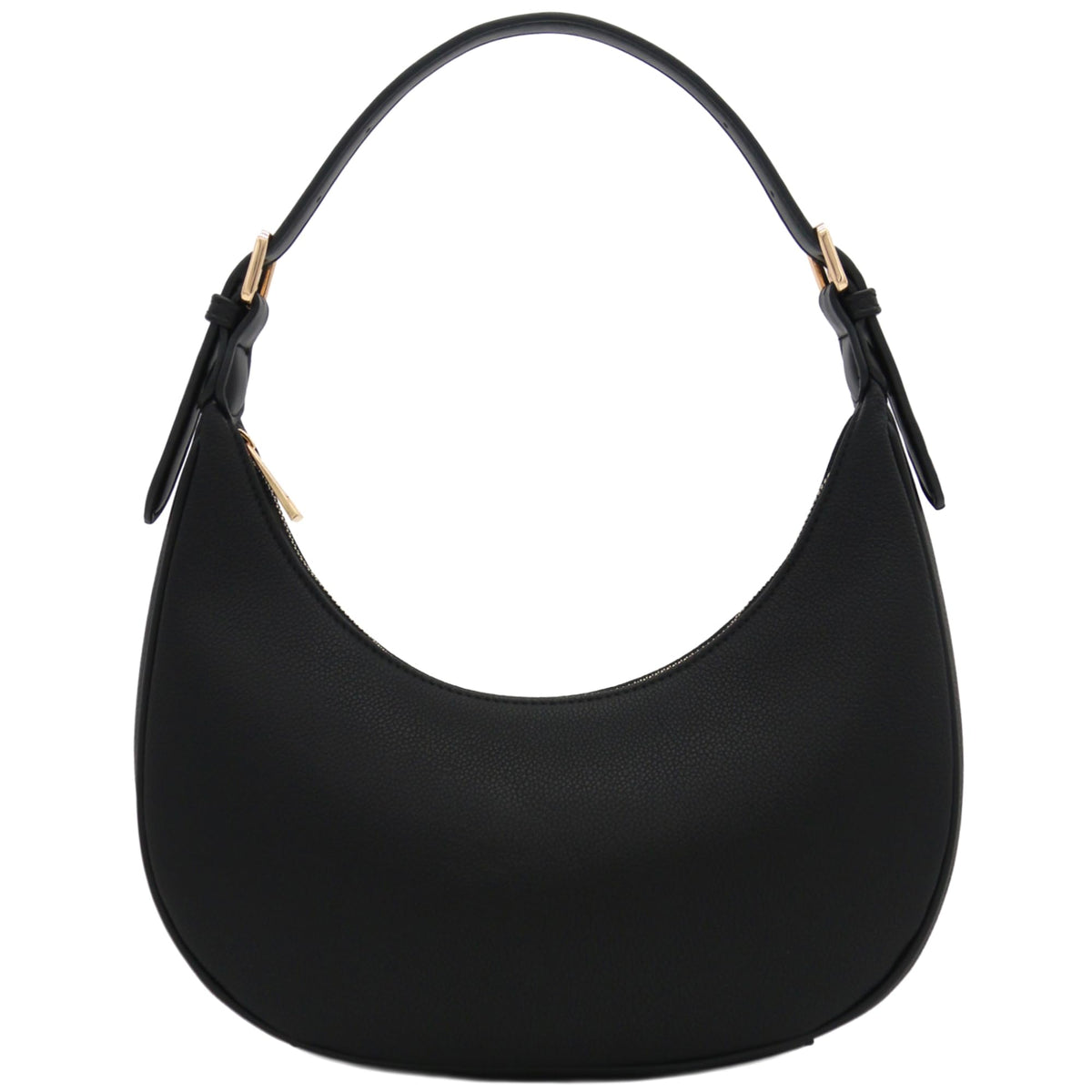 Elegant Crescent Shoulder Bag Underarm Purse, Black