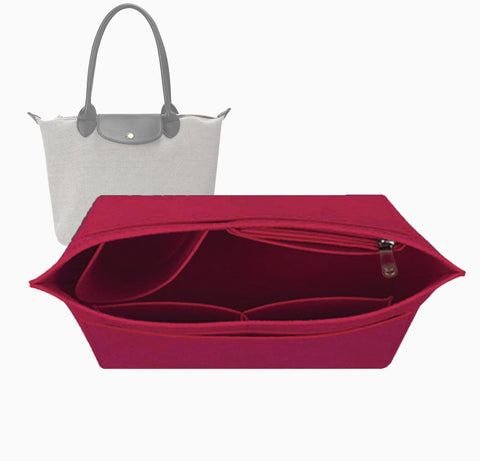 organizer tote purse organizer for Longchamp Le Pliage original m tote bag handbag insert 1028red-M