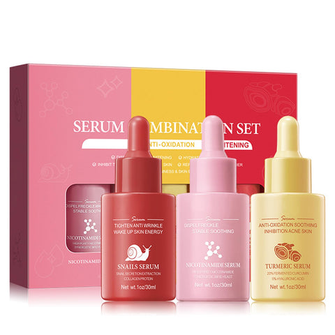 Face Serum Skin Care Set?Anti Aging Serum Skin Care Sets & Kits:Nicotinamide Serum?Turmeric Serum?Snail Serum?Serum For Face Care Sets For Women Birthdays,Christmas,Anniversaries