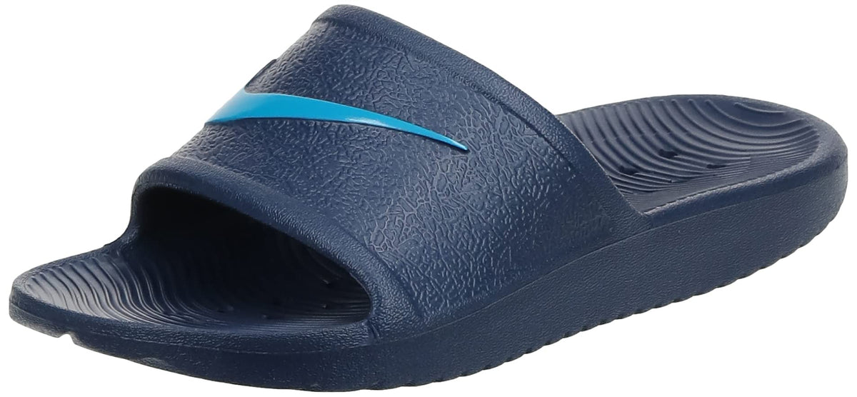 Nike Kids Kawa Shower Slides (GS/PS) (Midnight Navy/Laser Blue, US Footwear Size System, Little Kid, Numeric, Medium, 13)