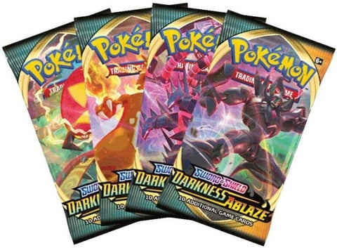 Pokemon - Darkness Ablaze - Sealed Booster Pack Lot x4