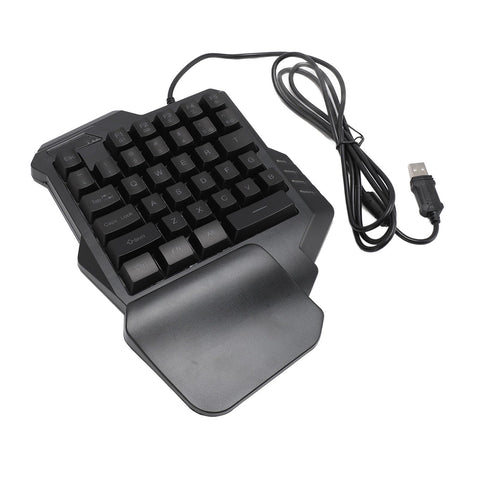 Zunate Gaming Keyboard, RGB Backlit One Handed Keyboard with 35 Keys Ergonomic Portable Mini Keypad for PC Gamers, Plug and Play for Win10/8/7/Vista ME, OS X,