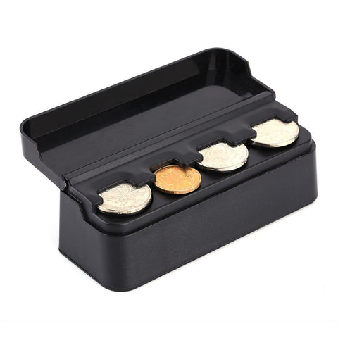 Car Coin Holder, UK Portable Plastic Car Coin Holder Organizer Coin Storage Box Coin Holder for Car, Trunk & Van