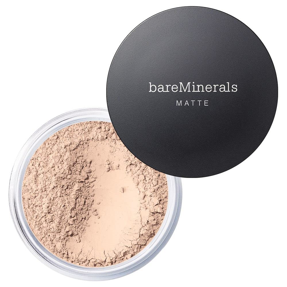 bareMinerals Original Matte Loose Mineral Foundation SPF 15, Powder Foundation Makeup, Buildable Coverage, Reduces Shine, Talc Free Foundation, Vegan