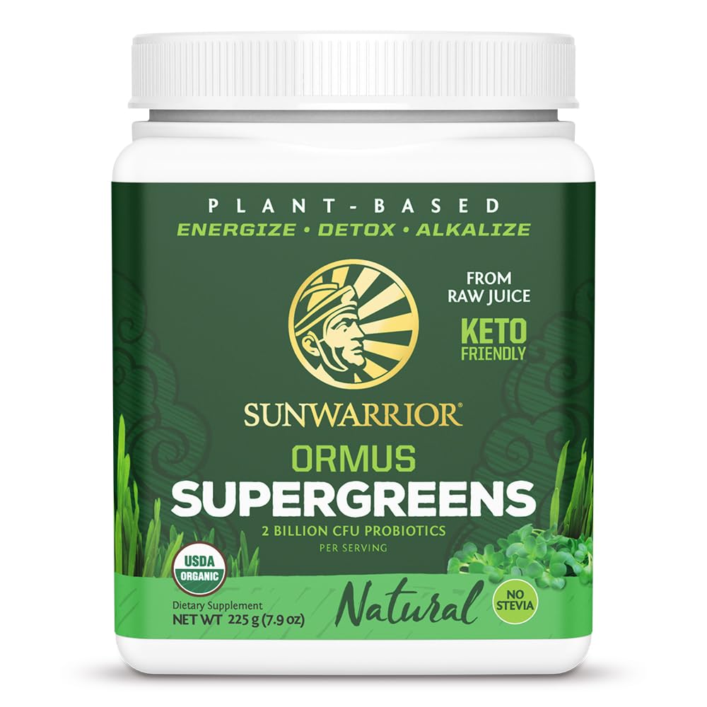 SUNWARRIOR Organic Ormus Supergreens Natural, 8 OZ