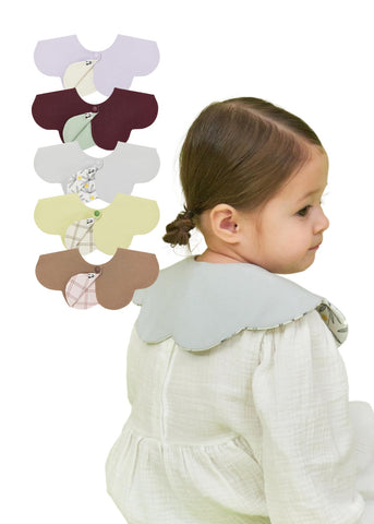 Konny Baby Bibs 5-Pack, 360 ° Rotate, New Year Gifts, Soft and Absorbent Bandana Drooling for Boys Girls baby Essentials(Set 8) Lavender, Wine, Warm Grey, Lily Green, Mocha Pink