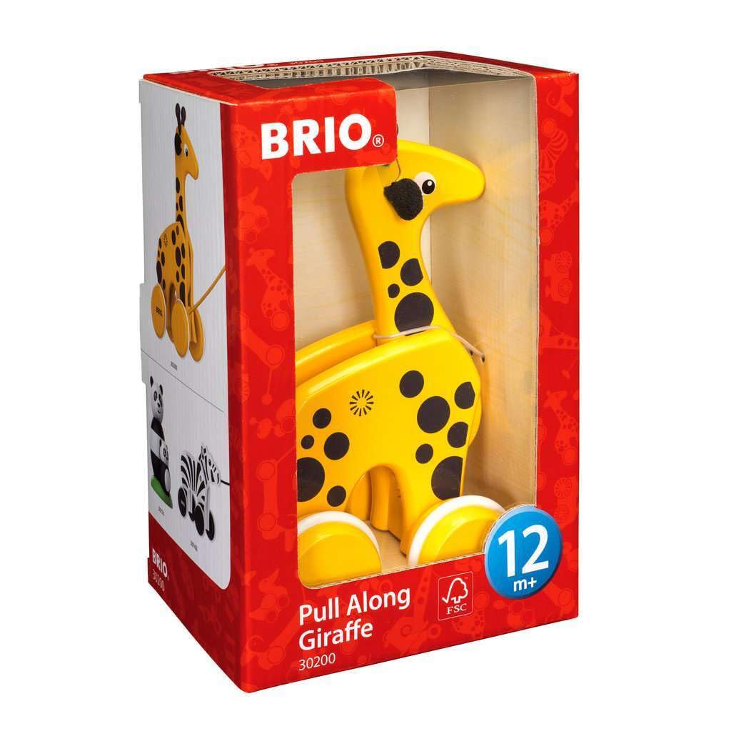 BRIO Giraffe Pull Along Toddler Toys for Ages 12 Months Up (Kids 1 Year Old)