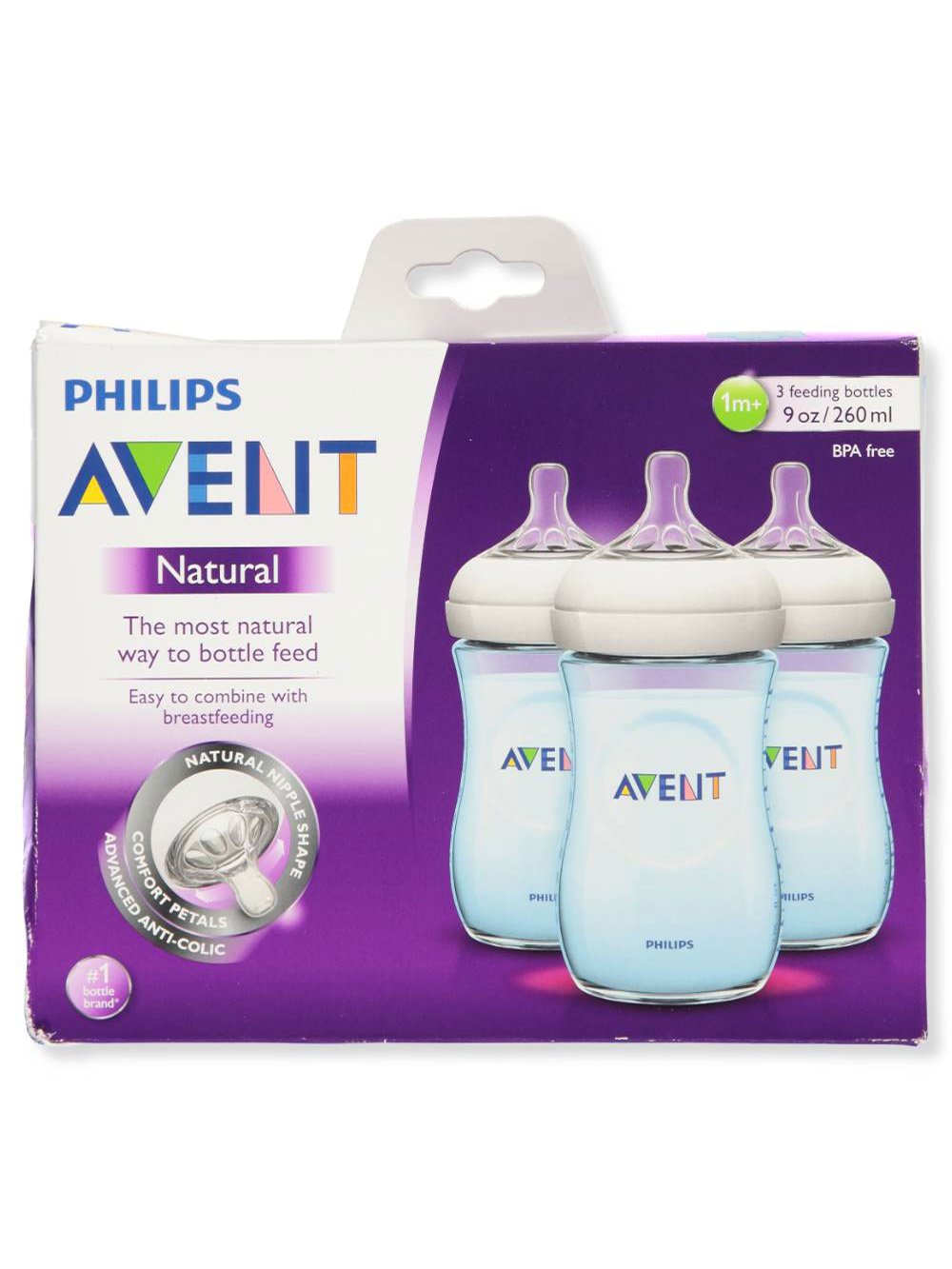 Philips Avent Natural Bottle 3pk - 9oz (Boy)