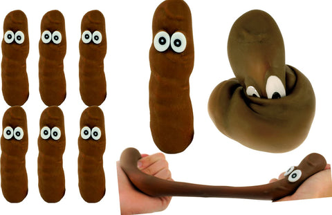 JA-RU Squishy Stretchy Fake Poop Toy (6 Squeeze Toy) Funny Poop Fidget Toys for Kids. Stress Relief Sensory Toys. Bulk Party Favors, Weird Stuff, Prank & Gag Gifts. 6448-6p