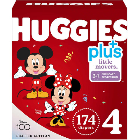 Huggies Plus Diapers, Size 4, 174 Count