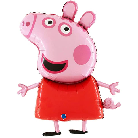 37 Inch Giant Jumbo Size Peppa Pig Characters -Peppa Or George- Foil Balloon - Kids Party Balloons (Peppa Pig)