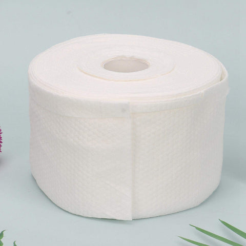 1 Roll (100 Disposable Face Towel Disposable Cleaning Face Towel Cotton Balls & Swabs Travel Towel (White) Puff Face