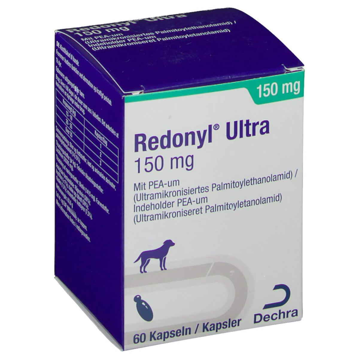 60 Capsules Redonyl Ultra 150 MG, Dogs From 12 KG, 150 MG Pea