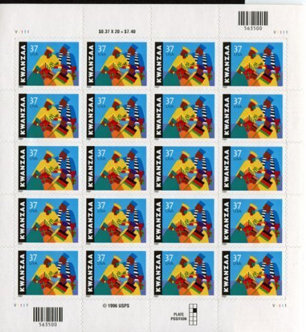 2002 Kwanzaa - Sheet of Twenty 37 Cent Stamps Scott 3673 by USPS