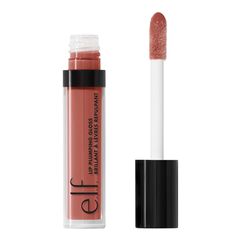 e.l.f. Lip Plumping Gloss, Hydrating, Nourishing, Invigorating, High-Shine, Plumps, Volumizes, Cools, Soothes, Mocha Twist, 2.70 ml (Pack of 1)