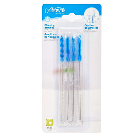 Dr Brown's Baby Infant Cleaning Milk Vent Bottle Teat Brush 4pieces Uk Sale