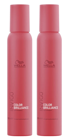 2 Color Brilliance Mousse Conditioning Invigo Wella Professionals Enriched with Vitamins 200ml = 400 Ml