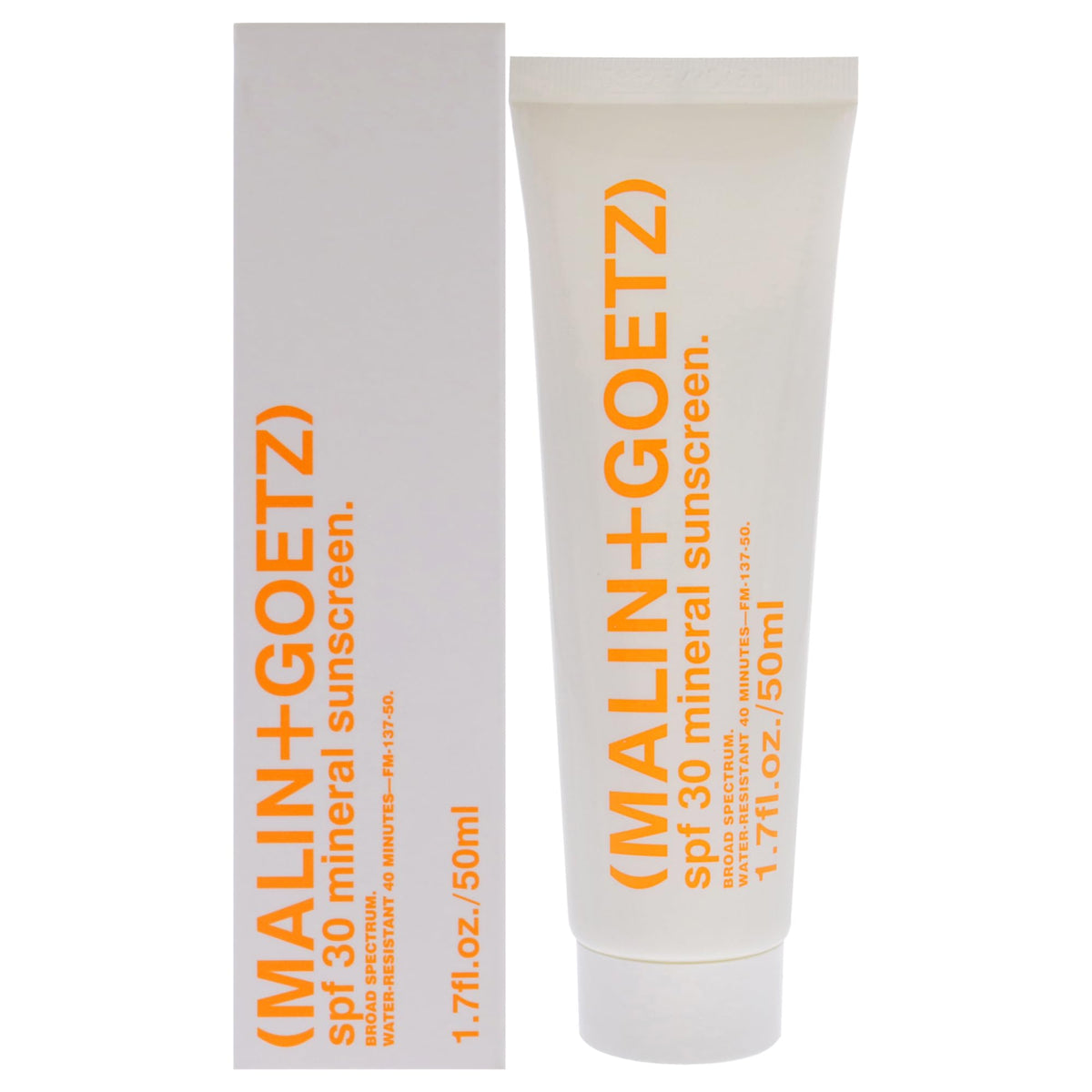 Malin + Goetz SPF 30 Mineral Sunscreen, 1.7 fl. oz. - Hydrating Mineral Sunscreen for Anti-Aging, Sunscreen Moisturizer, Sunscreen for Face & Body, Lightweight Lotion with SPF